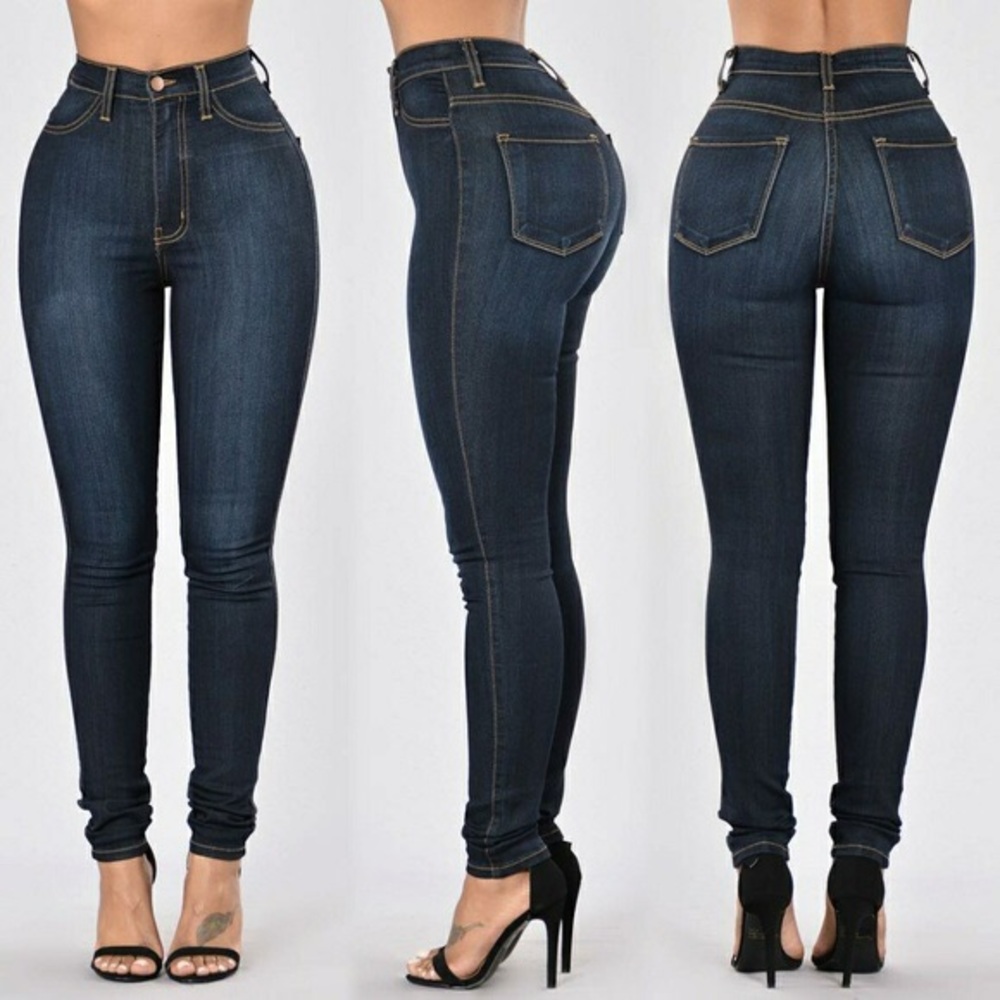 Fashion Nova Classic High Waist Skinny Jeans Dark